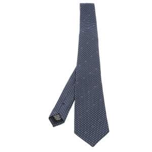 Chanel Blue Dotted Silk CC Tie 