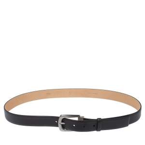 Chanel Black Leather Classic Belt 95CM