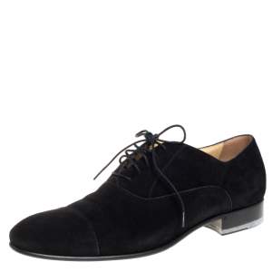 Chanel Black Suede Oxfords Size 43