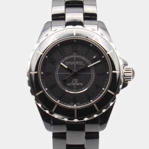 Chanel Black Ceramic J12 H3829 Automatic Men's Wristwatch 38.5 mm