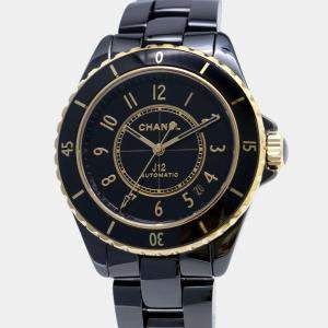 Chanel Black Ceramic J12 H9541 Automatic Men's Wristwatch 38 mm