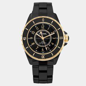 Chanel Black Ceramic J12 H2918 Automatic Men's Wristwatch 42 mm