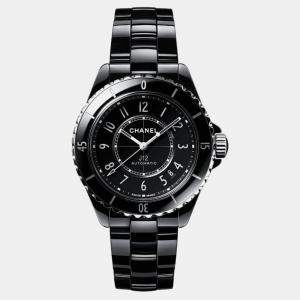 Chanel Black Ceramic J12 H5697 Automatic Men's Wristwatch 38 mm