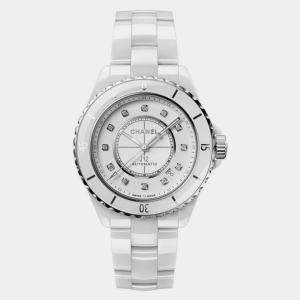 Chanel White Ceramic J12 H5705 Automatic Men's Wristwatch 38 mm