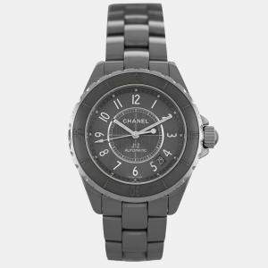 Pre Owned Chanel J12 Chromatic H2979 Automatic Grey Ceramic Stainless Steel Men's Wristwatch 38 mm