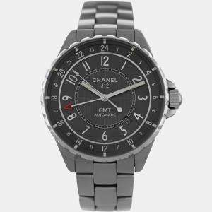 Pre Owned Chanel J12 H3099 Automatic Grey Ceramic Stainless Steel Men's Wristwatch 41 mm