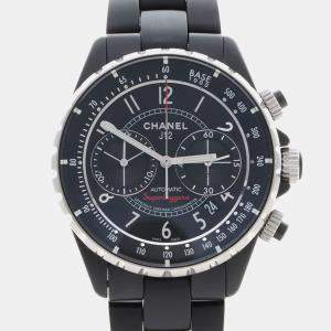 مملوكة مسبقًا Chanel J12 Superleggera H3409 Black Ceramic Automatic Men's Watches 41mm