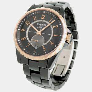 Chanel Black Ceramic J12 H3838 Automatic Men's Wristwatch 37mm