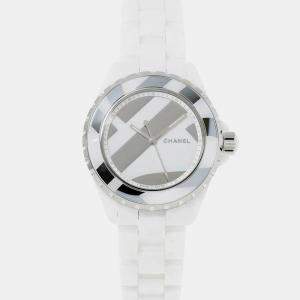 Chanel White Ceramic J12 H5582 Automatic Men's Wristwatch 39 mm