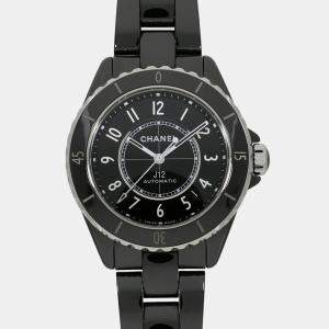 Chanel Black Ceramic J12 H5697 Automatic Men's Wristwatch 38 mm