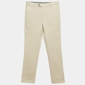 Charles Tyrwhitt Beige Gabardine Extra Slim Fit Trousers S