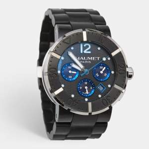 Chaumet Black PVD Coated Titanium Stainless Steel Rubber Class One W17291-45B Men's Wristwatch 45 mm 