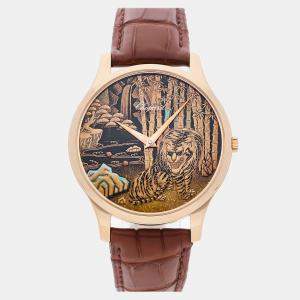 Pre Owned ساعة يد أوتوماتيكية شوبارد ل.ي.س. إكس بي أوروشي تايجر 161902-5048 مستعملة 40 مم