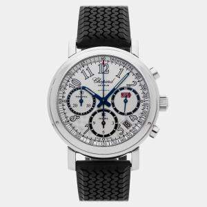 Pre Owned Pre-Owned Chopard Mille Miglia Chronograph 16/8331-99 Silver Automatic Stainless Steel Men's Wristwatch 39 MM