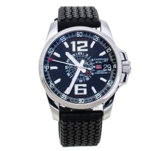 Chopard Black Stainless Steel Rubber MIlle Miglia GT XL 16-8514-3001 Men's Wristwatch 44 mm