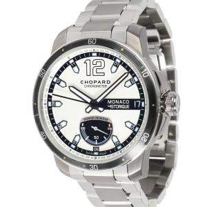 Chopard White Stainless Steel And Titanium Monaco Historique 158569-3002 Men's Wristwatch 44.5 MM