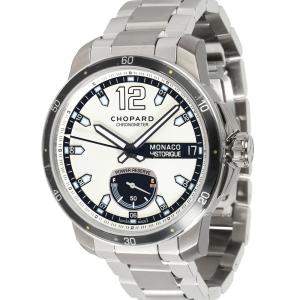 Chopard White Stainless Steel And Titanium Monaco Historique 158569-3002 Men's Wristwatch 44.5 MM