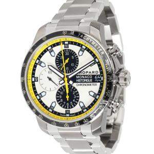 Chopard White Stainless Steel And Titanium Monaco Historique 158569-3001 Men's Wristwatch 44.5 MM