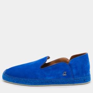 Christian Louboutin Blue Suede Espadon Espadrilles Size 42 