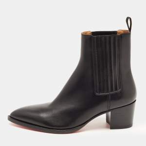 Christian Louboutin Black Leather Chelsea Boots Size 43