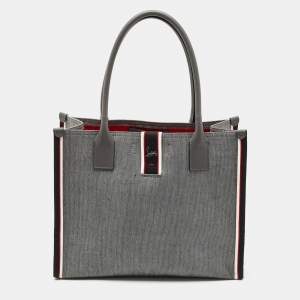 Christian Louboutin Grey Canvas Large Nastroloubi Tote