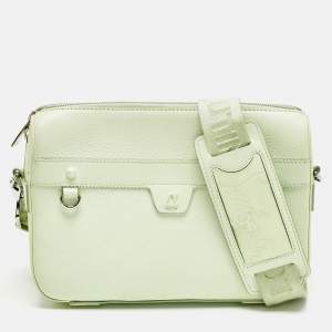 Pre Owned Christian Louboutin Mint Green Leather Ruisbuddy Crossbody Bag