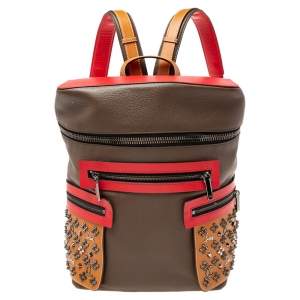 Christian Louboutin Multicolor Leather Spiked Apoloubi Backpack