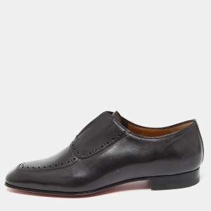 Christian Louboutin Black Leather Loafers Size 39