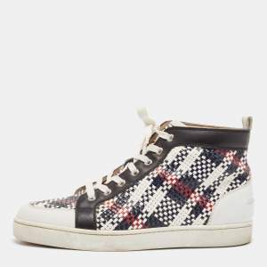 Christian Louboutin Multicolor Leather Louis High Top Sneakers Size 42.5