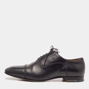 Christian Louboutin Black Leather Greggo Oxfords Size 40.5