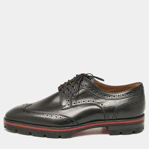 Christian Louboutin Black Leather Simon Derby Size 41.5