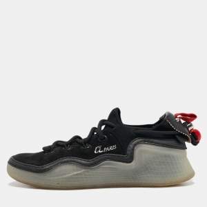 Christian Louboutin Black Suede and Leather Arpoador Sneakers Size 40