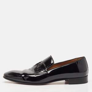 Christian Louboutin Black Patent Leather Dandelion Smoking Slippers Size 39