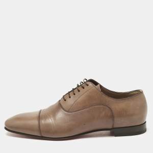 Christian Louboutin Brown Leather Greggo Oxfords Size 43.5
