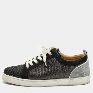 مملوكة مسبقًا حذاء رياضي كريستيان لوبوتان لويس جونيور نسيج لوركس مزدوج اللون وشمواه مقاس 45