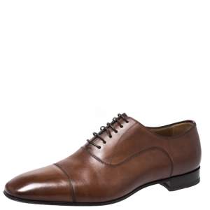 Christian Louboutin Brown Greggo Lace Up Oxfords Size 40