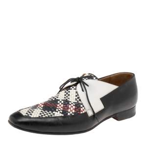 Christian Louboutin Multicolor Woven Leather Greggo Lace Up Oxfords Size 41