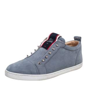 Christian Louboutin Grey Suede F.A.V Fique A Vontade Sneakers Size 43.5