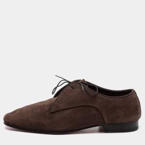 Christian Louboutin Brown Suede Lace up Derby Size 45
