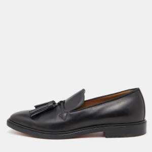 Christian Louboutin Black Leather Dandelion Taseel Loafers Size 41