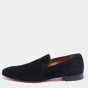 Christian Louboutin Black Suede Dandelion Loafers Size 41