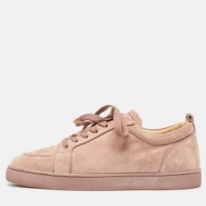 Christian Louboutin Beige Suede Rantulow  Low Top Sneakers Size 43.5