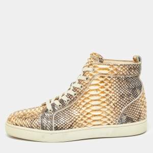 Christian Louboutin Metallic Python Rantus Orlato Sneakers Size 42.5
