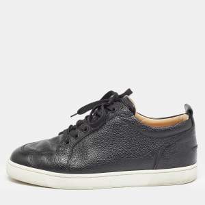 Christian Louboutin Black Leather Rantulow Sneakers Size 43