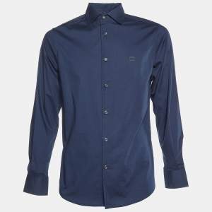Class by Roberto Cavalli Navy Blue Buttoned Up Shirt M