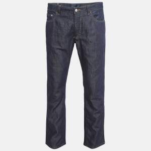 Class by Roberto Cavalli Navy Blue Denim Badge Detail Jeans M Waist 35"