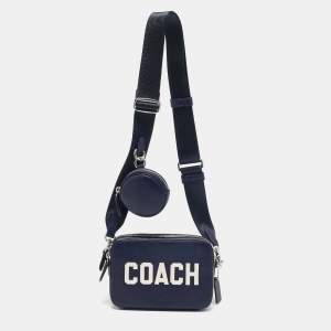 Coach Blue Leather Charter Camera Crossbody Bag