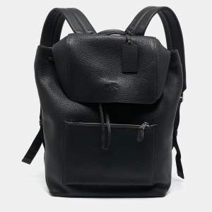 Coach Black Leather Manhattan Backpack