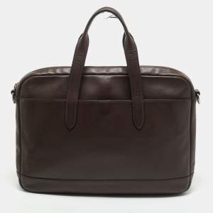 Coach Choco Brown Leather Hamilton Laptop Bag