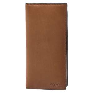 Coach Brown Leather Boxed Breast Pocket Wallet